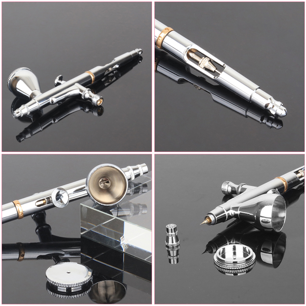 Beauty Makeup Drawing - ダブルシングルアクションエアブラシスプレーガン塗装ペンファンデーションメイクアップアートデザイン描画旅行美容クラフト車ホーム DIY