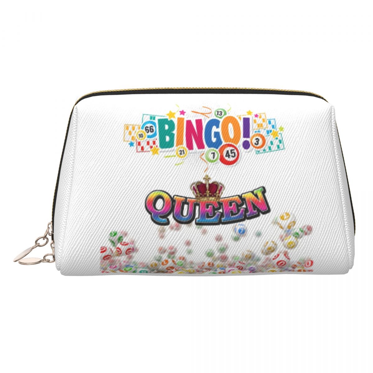 Makeup Beauty Makeup Game - かわいいビンゴクイーン トラベルトイレタリーバッグ 女性用 ペーパーゲーム コスメティックメイクアップバッグ ビューティーストレージ