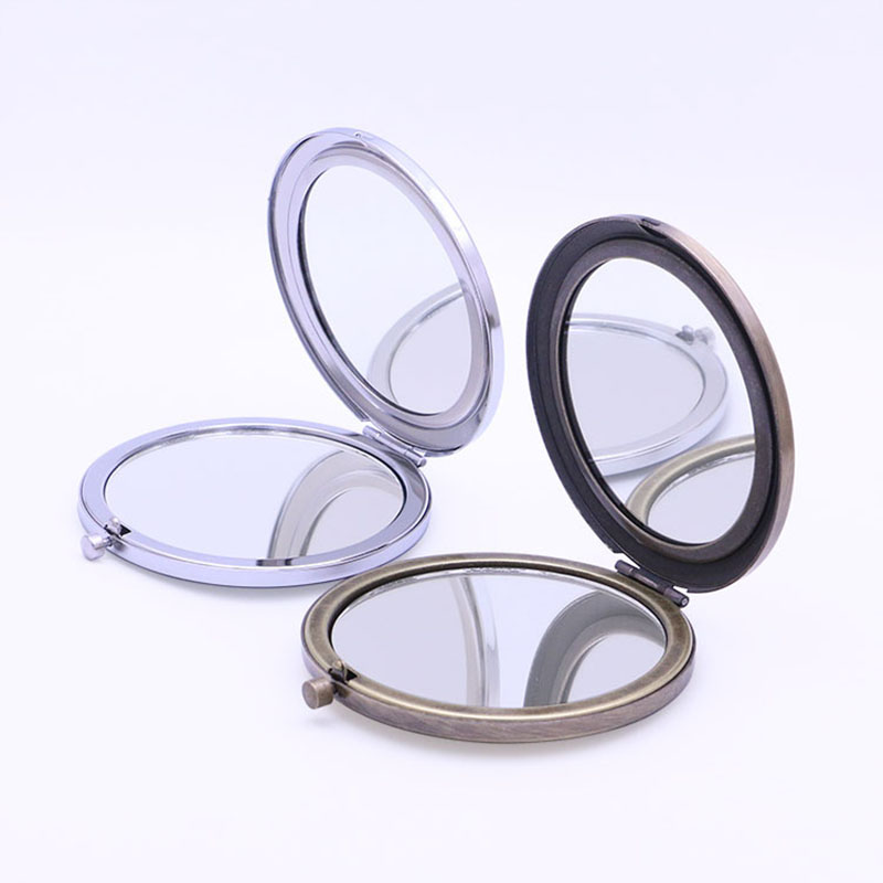 Photo Beauty Makeup - パーソナライズロゴ/写真入り携帯用コンパクトミラー、丸型化粧鏡、財布用美容メイクアップアクセサリー、結婚祝い