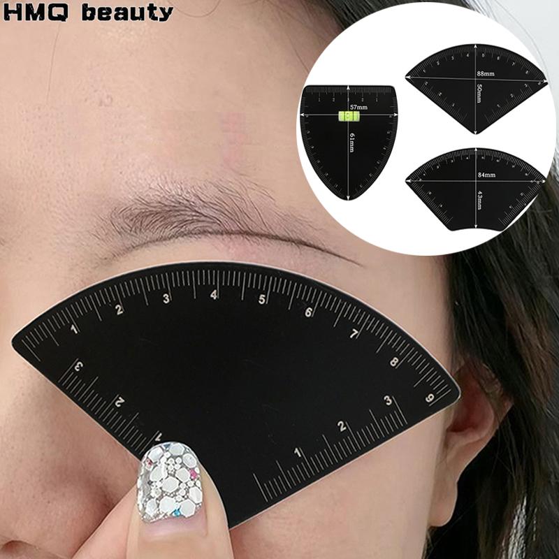 Beauty Makeup Drawing - ステンレス鋼高速描画眉毛デザイン定規マイクロブレーディングマッピングツール整形用アートメイクタトゥー描画ガイド