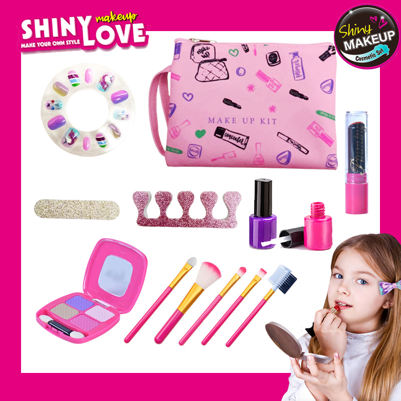 Makeup Beauty Makeup Game - 女の子のためのメイクアップキット,化粧品バッグ,プレイハウス,携帯電話,トラベルセット,マニキュアセット,口紅,おもちゃ