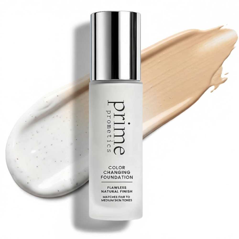 Beauty Makeup Cream - プライムプロメティクス カラーチェンジングファンデーション、肌の色に即座に適合、フルカバーでナチュラルなツヤのある仕上がりのメイクアップクリーム