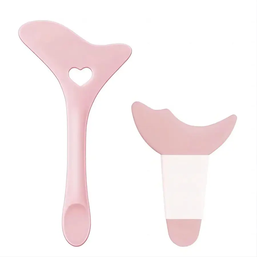 Beauty Makeup Drawing - シリコン製リップスティック塗布補助具 フェイスクリームマスクアプリケーター メイクアップアイライナー メイクアップステンシル ウィングチップ マスカラ