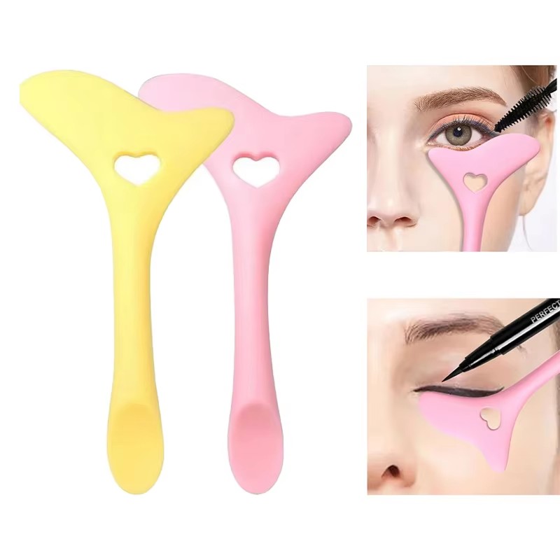 Beauty Makeup Drawing - 1-3個入りシリコン製アイライナーメイクアップステンシル、ウィングチップ、マスカラ描画用、口紅補助、フェイスクリームマスクアプリケーター、メイクアップ美容ツール
