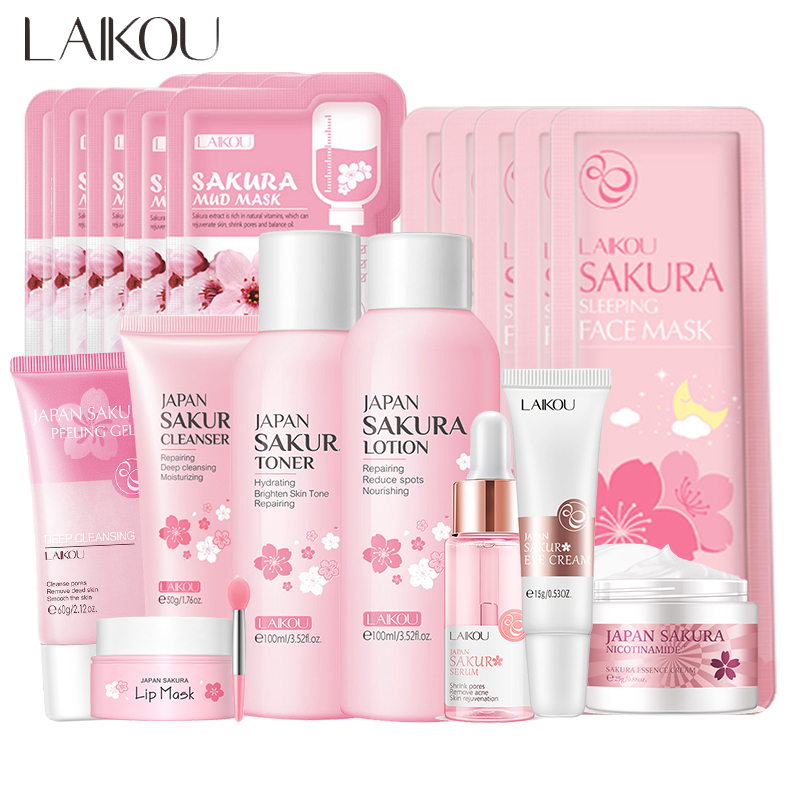 Beauty Makeup Cream - Sakura-韓国のフェイシャルクリーナー,フェイスセラム,角質除去剤,スクラブジェル,保湿トナー,アイクリーム,日焼け止め化粧品,スキンケアセット