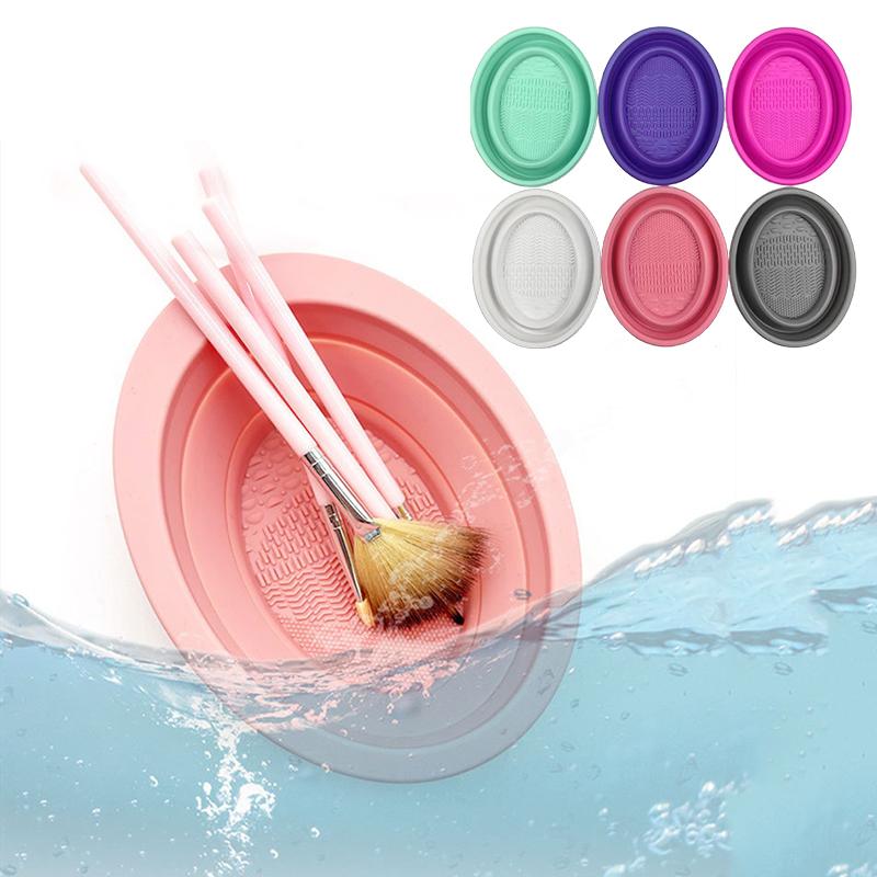 Beauty Zone Makeup - Z. ソフトシリコンメイクブラシクリーナー折りたたみパウダーパフクリーニングボウルアイシャドウブラシ洗浄クリーニングマット美容ツール