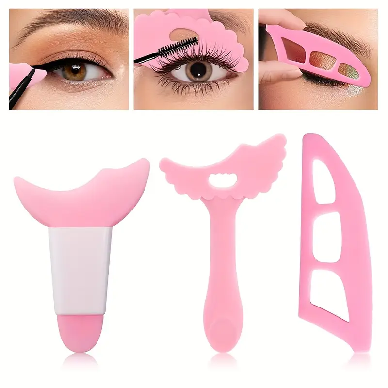 3個入りシリコン製アイメイクアップステンシル、ウィングチップ - Beauty Makeup Drawing のレビューと価格