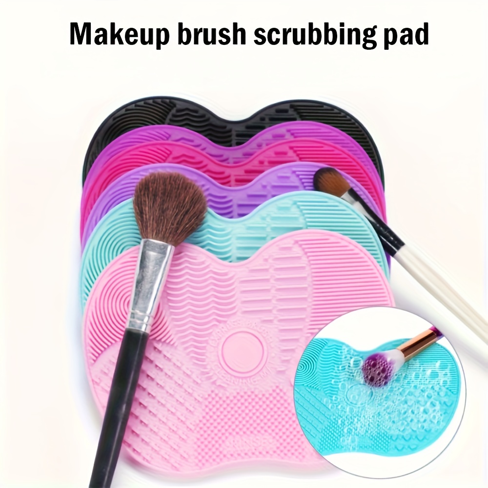 シリコン製のリンゴ型メイクブラシクリーニングマット、吸盤付き - Beauty Home Makeup のレビューと価格