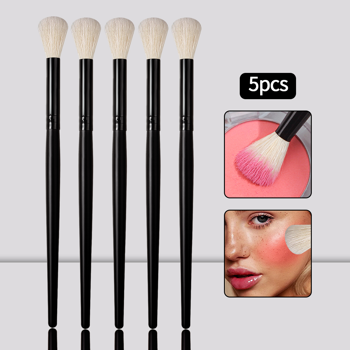 5セットのソフト多機能初心者向けメイクアップブラシ、ハイライ - Huda Beauty Makeup Brush Set のレビューと価格
