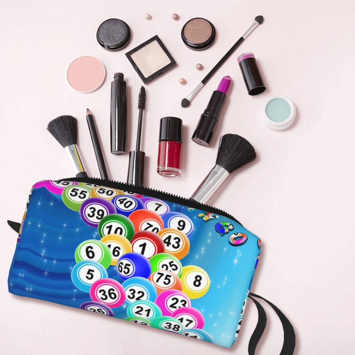 カスタム旅行ビンゴボールトイレタリーバッグかわいい紙ゲームメ - Makeup Beauty Makeup Game のレビューと価格