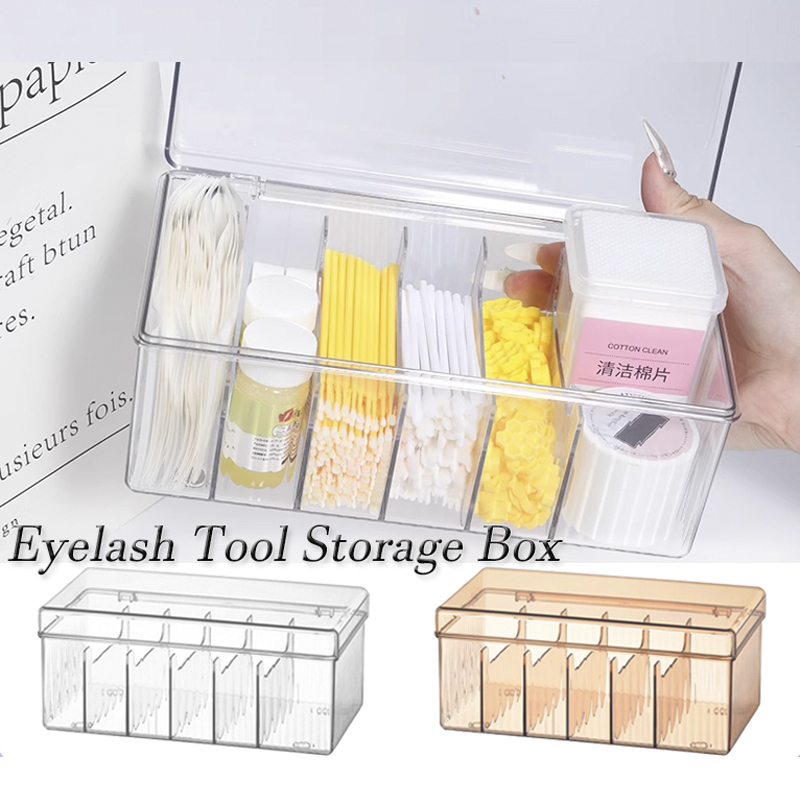 まつげエクステ用の透明な収納ボックス,美容アクセサリー,綿棒 - Beauty Makeup Organizer のレビューと価格