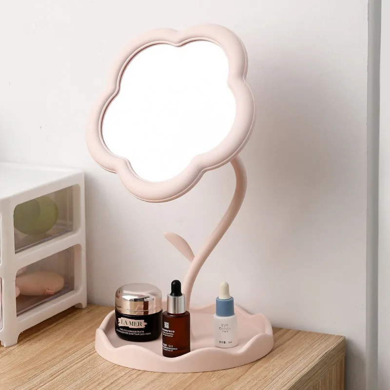 ひまわりデスクトップ化粧鏡 学生用 花柄ビューティードレッシ - Beauty Makeup Table のレビューと価格