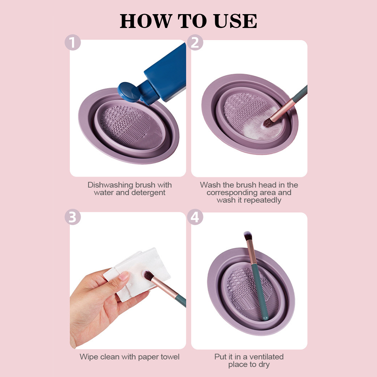 シリコーンメイクブラシクリーニングボウル美容化粧ブラシクリー - Beauty Home Makeup のレビューと価格