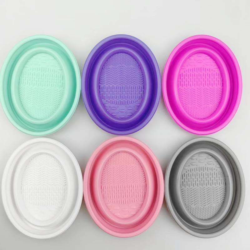 折りたたみ式パウダーパフ洗浄ボウル アイシャドウブラシ洗浄マ - Beauty Makeup Organizer のレビューと価格