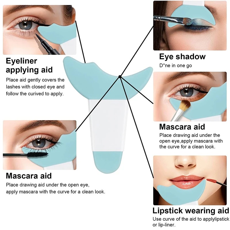 シリコーンアイライナーメイクアップステンシルウィングチップマ - Beauty Makeup Drawing のレビューと価格