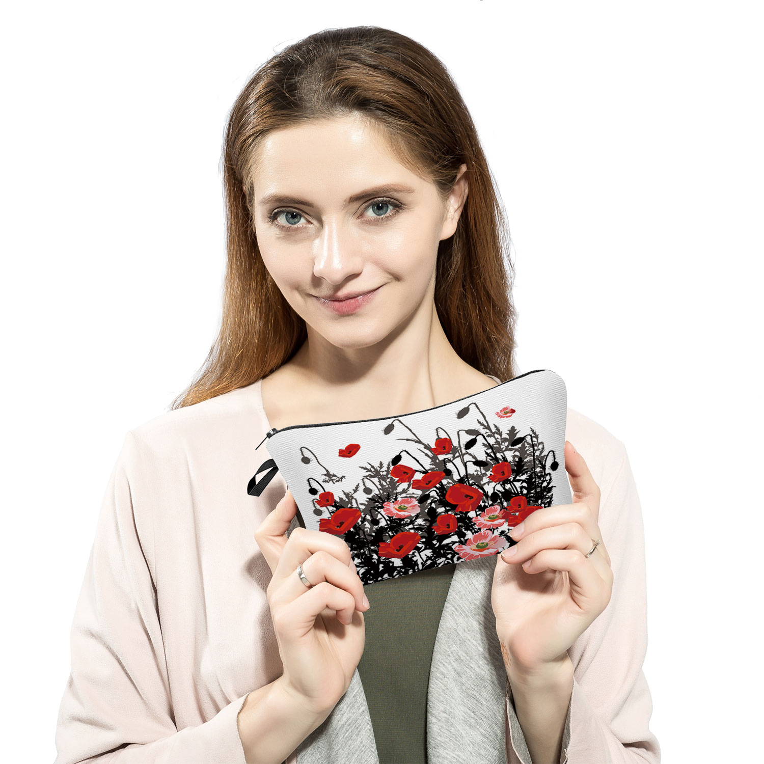 花柄の化粧品バッグ,女性用,パーソナライズされたパターン,描 - Beauty Makeup Drawing のレビューと価格