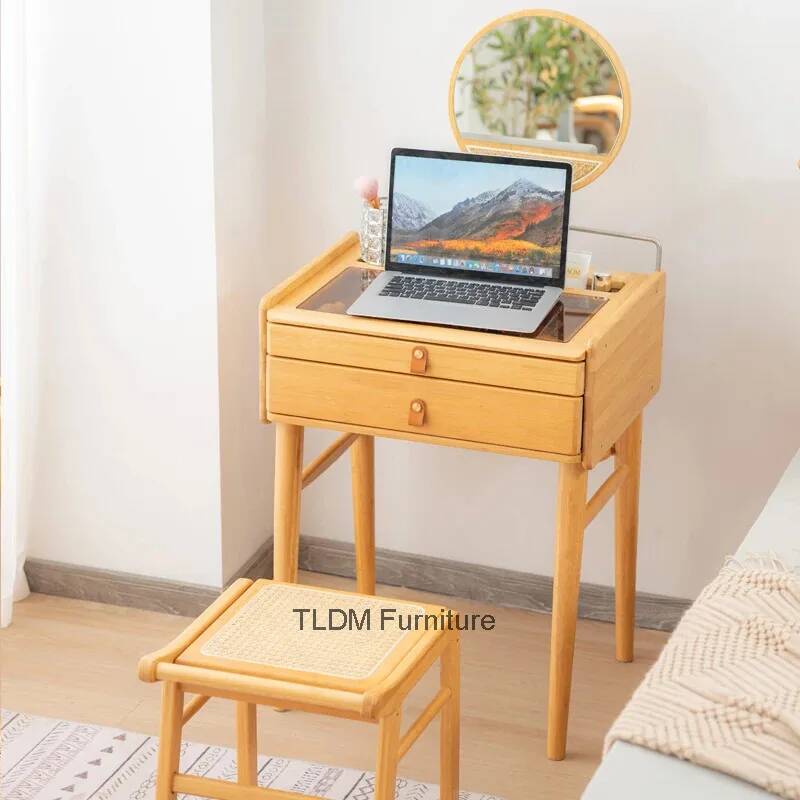 デザインミニマリスト化粧台寝室小さな安い化粧ヴィンテージドレ - Beauty Makeup Table のレビューと価格