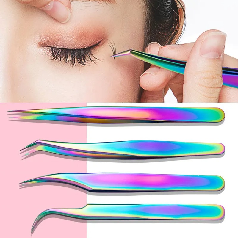ステンレス製眉毛用ピンセット、斜め先端の除毛用ピンセット、ま - Photo Beauty Makeup のレビューと価格