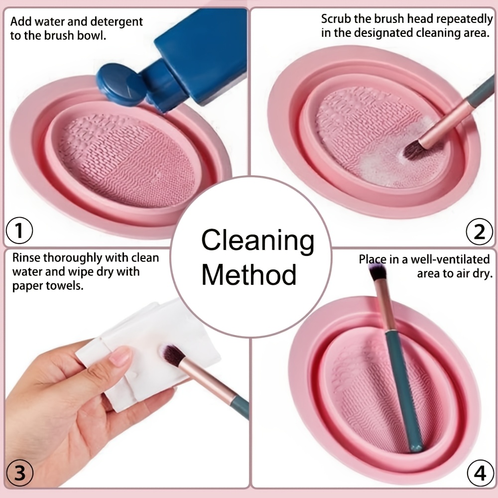折りたたみ式シリコン製メイクブラシクリーナーボウル、ブラシ・ - Beauty Home Makeup のレビューと価格
