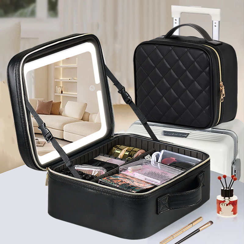 大型LEDライト付きメイクアップミラー、トラベルメイクアップ - Beauty Zone Makeup のレビューと価格
