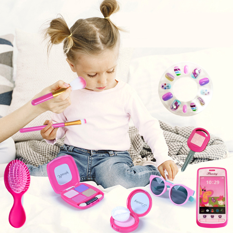 女の子のためのメイクアップキット,化粧品バッグ,プレイハウス - Makeup Beauty Makeup Game のレビューと価格