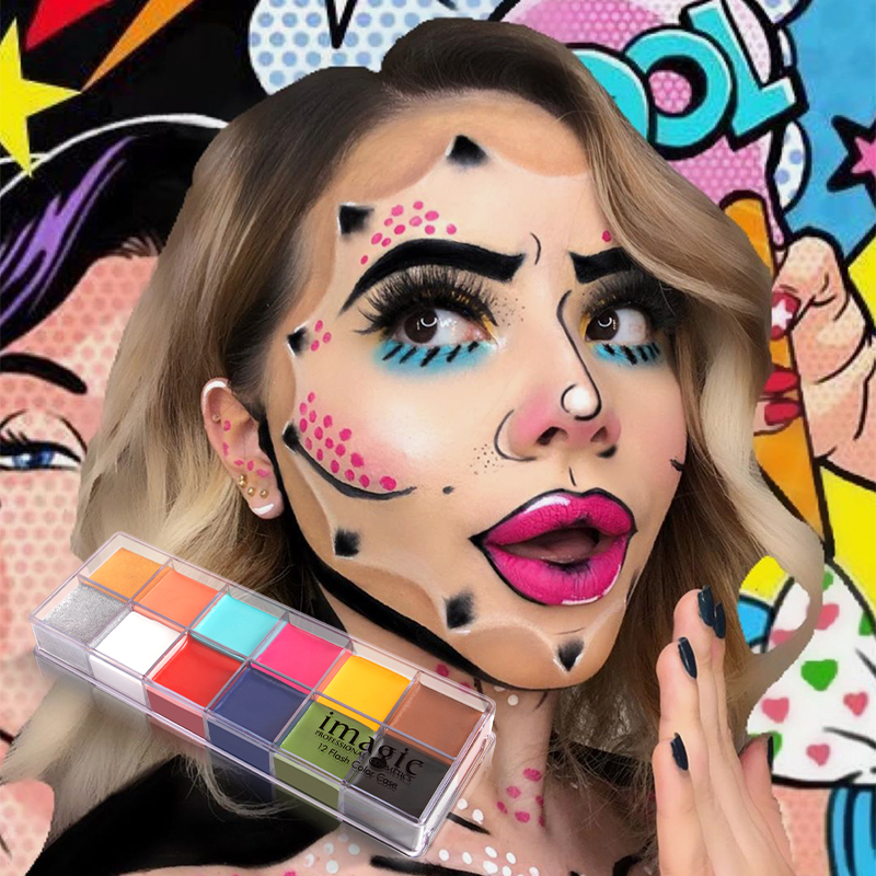マジック-12色の子供のフェイスアート,フラッシュ,タトゥー - Beauty Makeup Drawing のレビューと価格