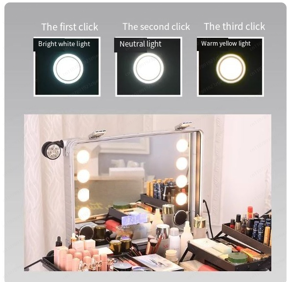 22インチ トロリースーツケース LEDライトミラー付き ア - Beauty Makeup Table のレビューと価格