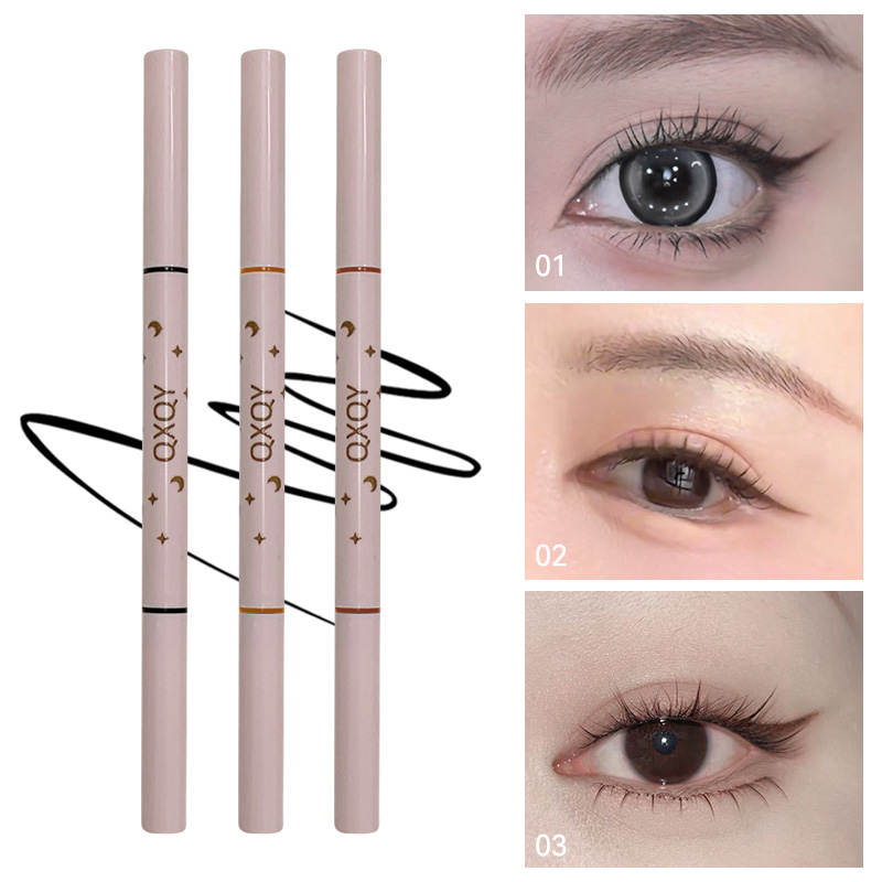 QXQY ダブルヘッドアイライナー、ツーインワンアイブロウペ - Beauty Home Makeup のレビューと価格