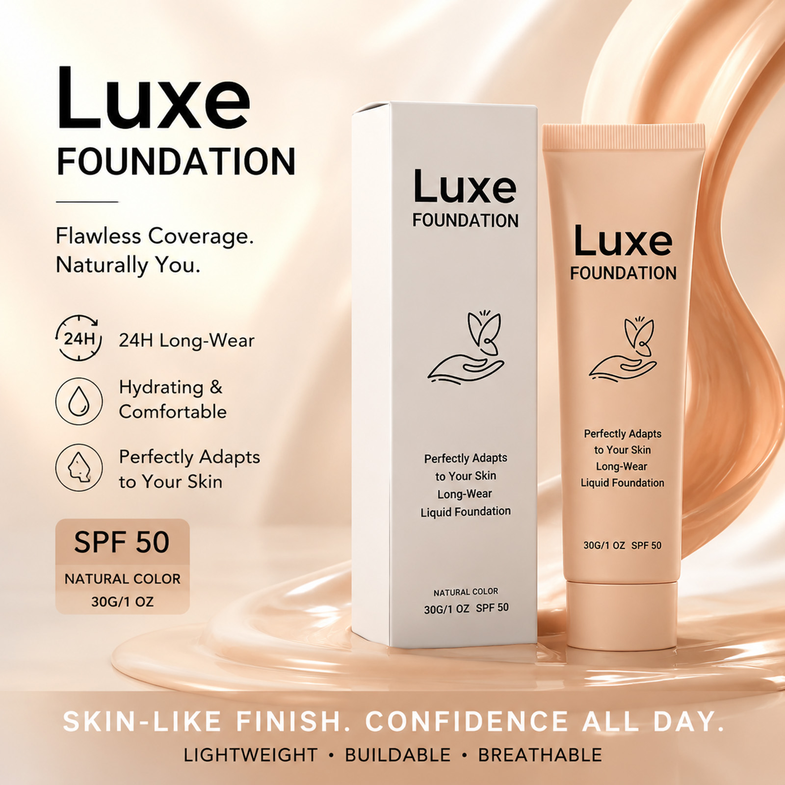 SPF50+ カラーチェンジファンデーション ロングラスティ - Beauty Makeup Cream のレビューと価格