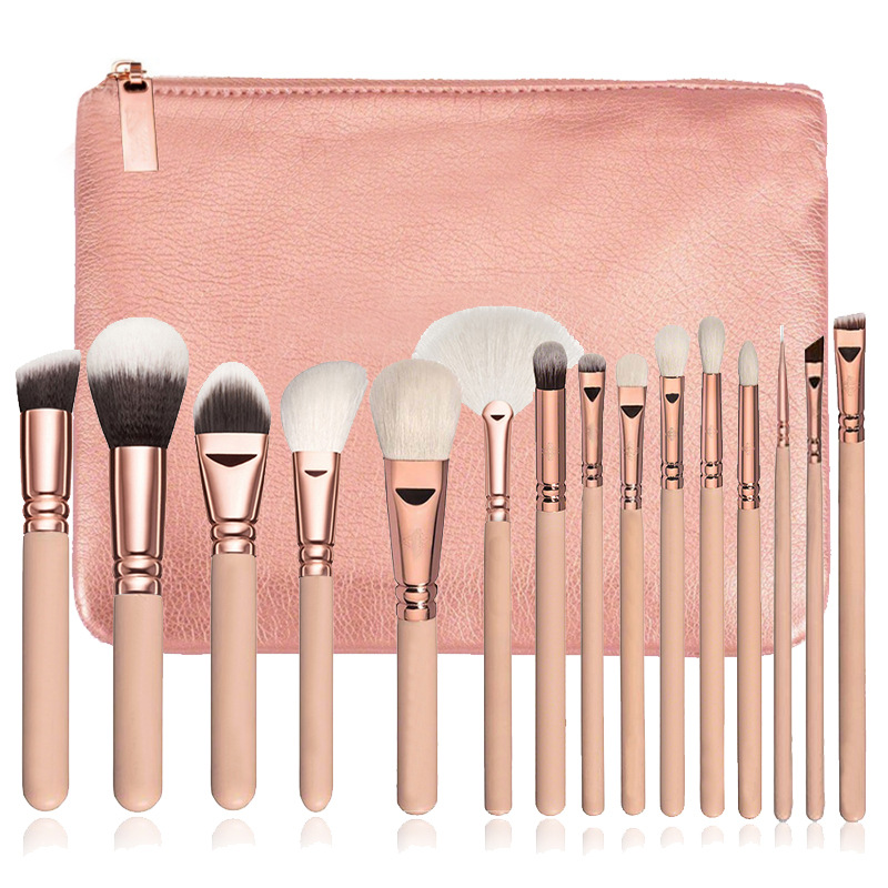 メイクブラシ,ファンデーションブラシ,合成皮革ケース付き化粧 - Huda Beauty Makeup Brush Set のレビューと価格