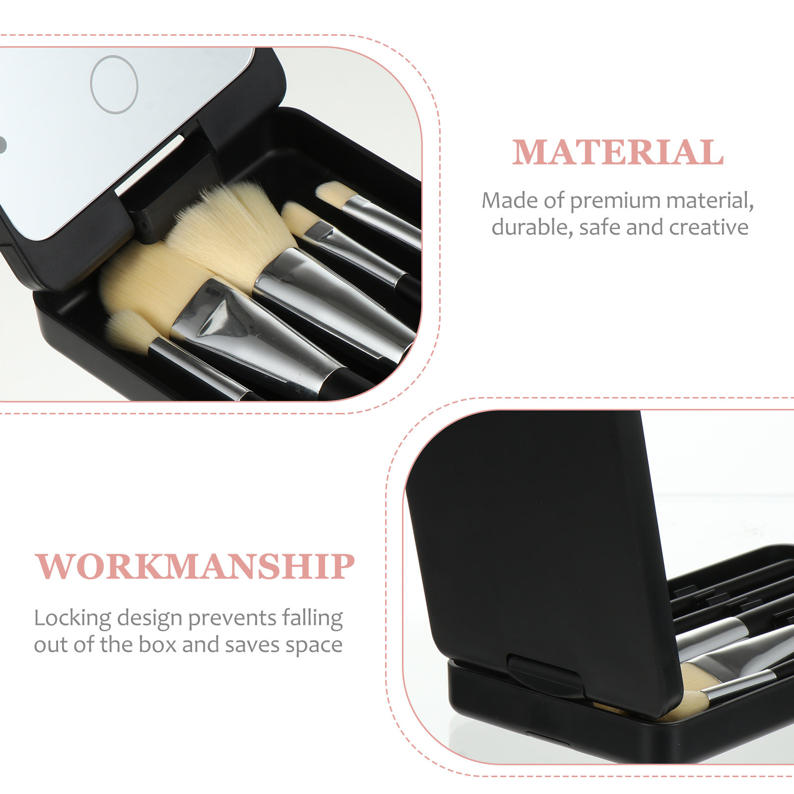 5点セット LEDメイクアップミラー。折りたたみ式で回転可能 - Beauty Makeup Vanity Set のレビューと価格