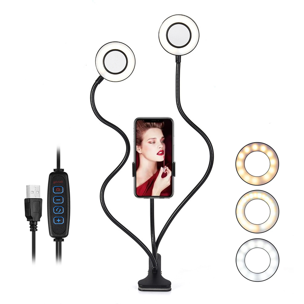 デュアルライト LED リングフィルライト 柔軟な USB  - Led Ring Light のレビューと価格