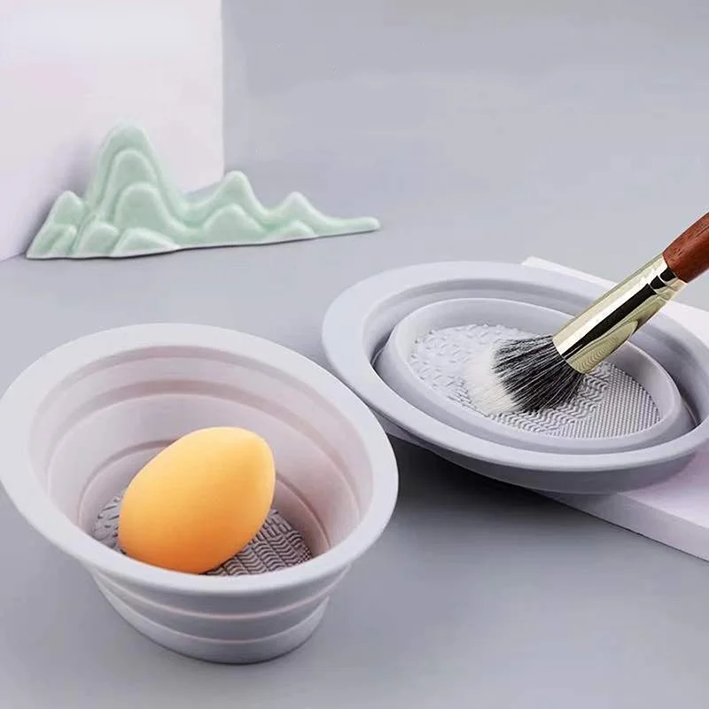 折りたたみ式シリコンメイクブラシクリーナーボウル化粧品クリー - Beauty Home Makeup のレビューと価格