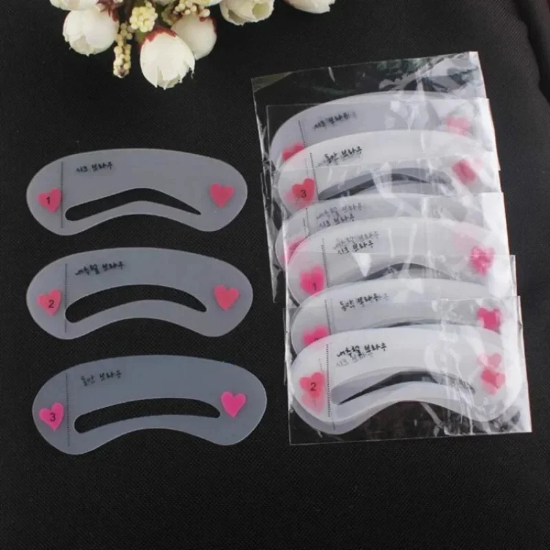 1/2/4/6 セット再利用可能な眉毛ステンシルセット眉毛  - Beauty Makeup Drawing のレビューと価格