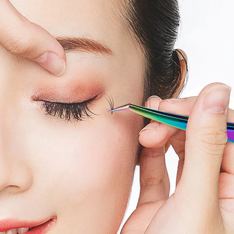 ステンレス製眉毛用ピンセット、斜め先端の除毛用ピンセット、ま - Photo Beauty Makeup のレビューと価格