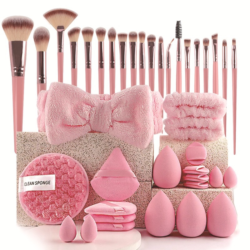 40個入り美容メイクツールコンボセット洗顔メイクパフフルセッ - Huda Beauty Makeup Brush Set のレビューと価格