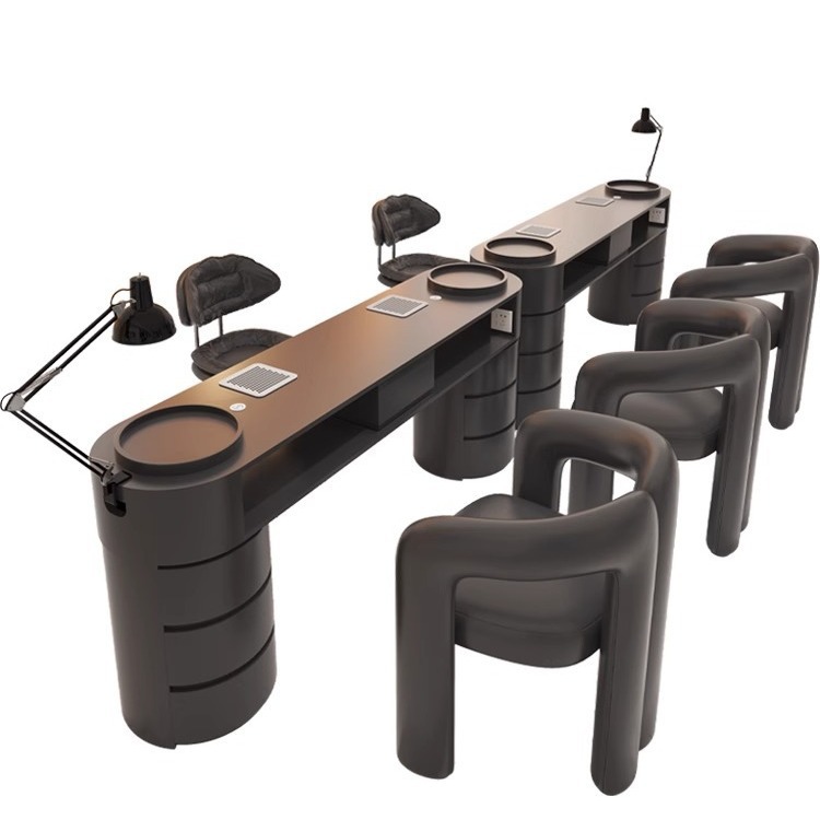 モダンミニマリストメイクアップテーブル ブラック ダブルネイ - Beauty Makeup Table のレビューと価格