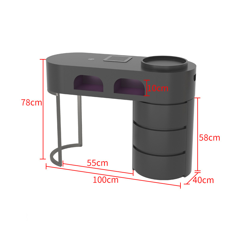 モダンミニマリストメイクアップテーブル ブラック ダブルネイ - Beauty Makeup Table のレビューと価格