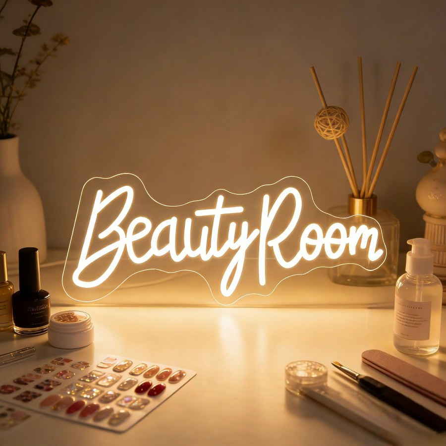 ビューティールームネオンサインLEDマーキーライト、メイクア - Beauty Makeup Table のレビューと価格