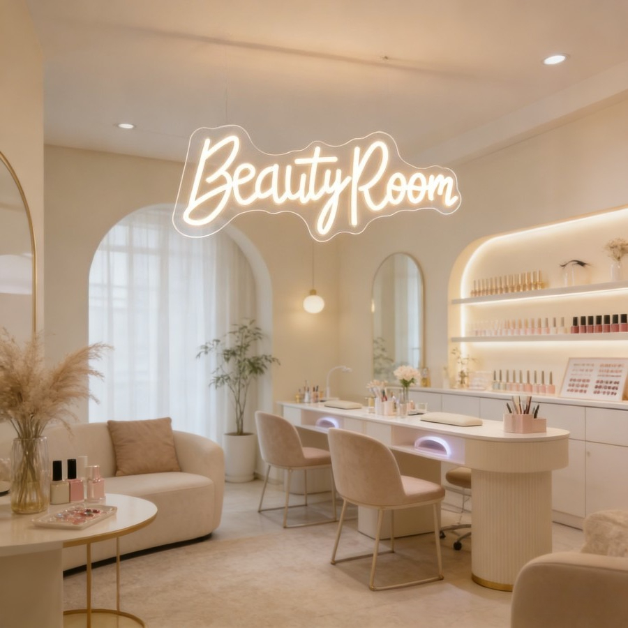 ビューティールームネオンサインLEDマーキーライト、メイクア - Beauty Makeup Table のレビューと価格