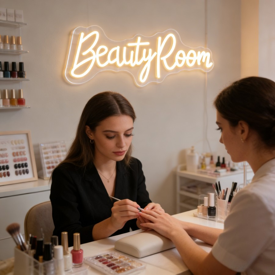 ビューティールームネオンサインLEDマーキーライト、メイクア - Beauty Makeup Table のレビューと価格