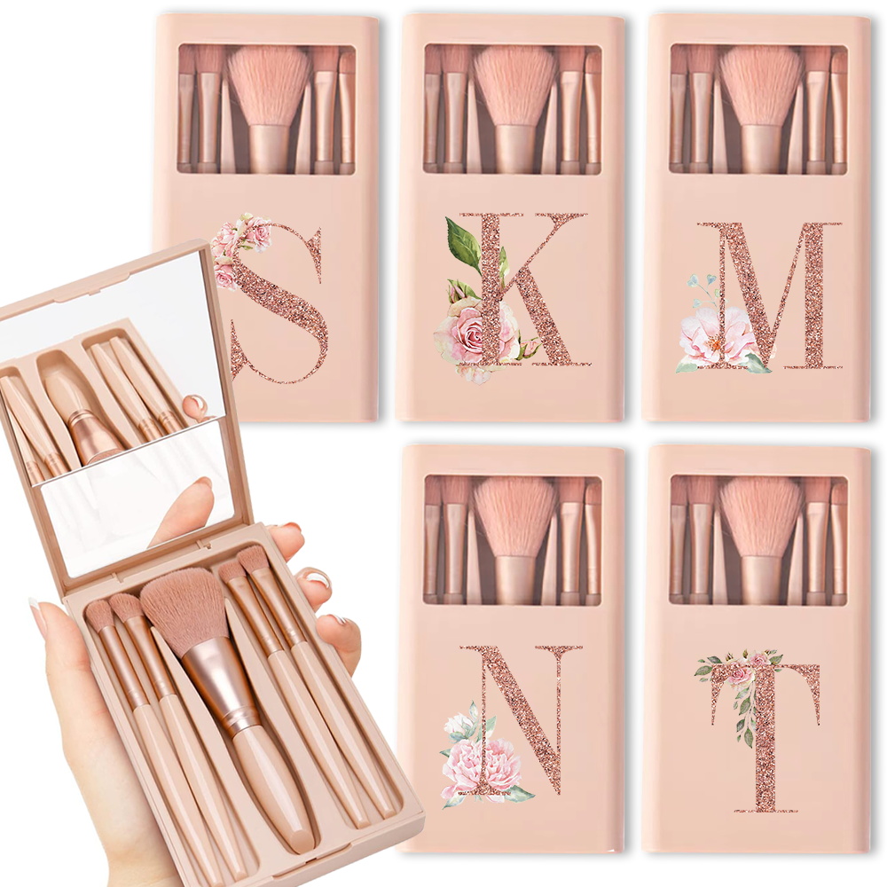 5 個の化粧ブラシキットミラーとケース付き折りたたみボックス - Beauty Makeup Organizer のレビューと価格