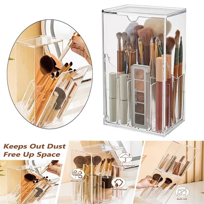 メイクブラシホルダーオーガナイザー クリアデスク Comes - Beauty Makeup Organizer のレビューと価格