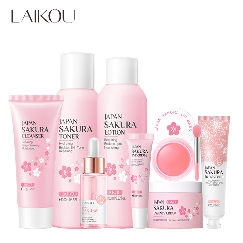 ライコウ-サクラフェイシャルスキンケアセット,保湿,栄養,美 - Beauty Makeup Cream のレビューと価格