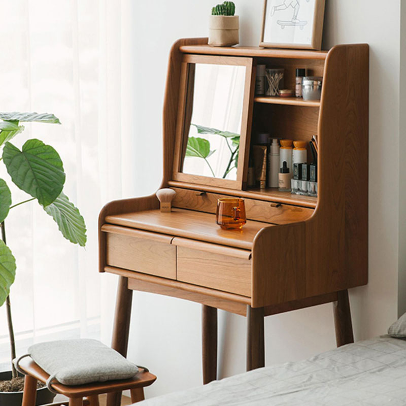 ミニ木製引き出しドレッシングテーブル収納デスクメイクアップメ - Beauty Makeup Table のレビューと価格