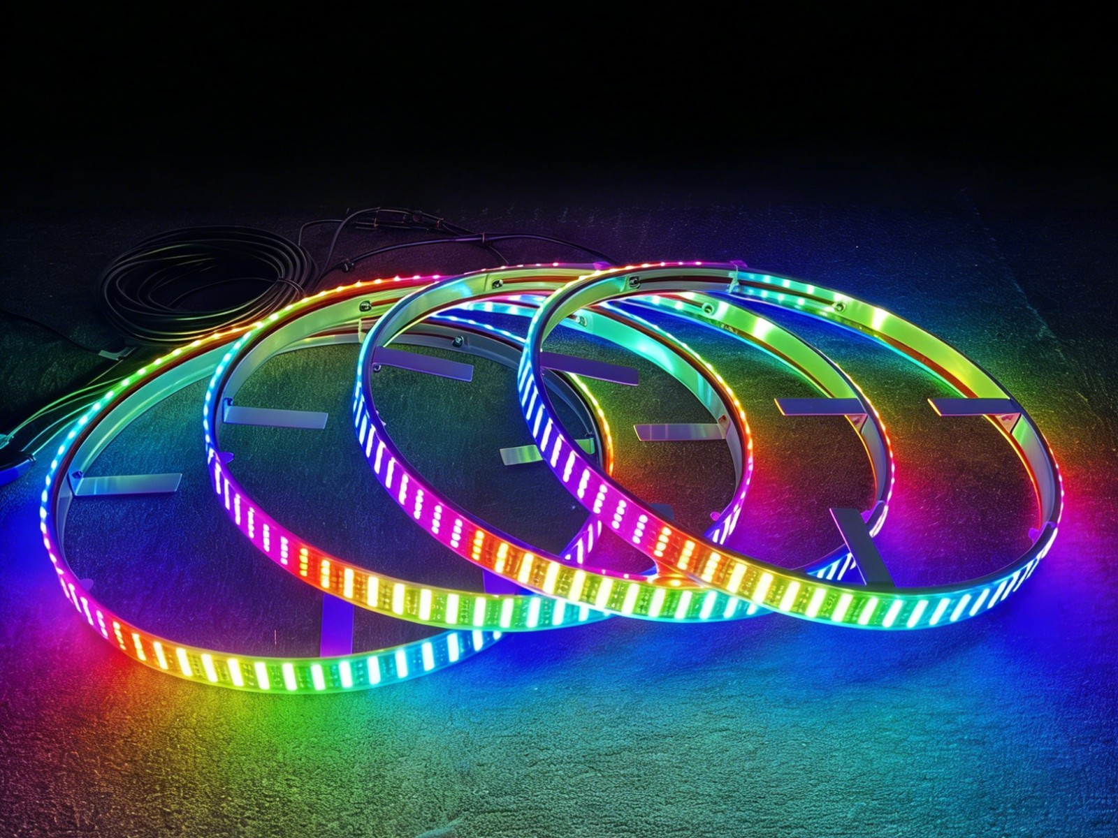 4個入り 17.5インチ RGB クアッドロウ チェイシング - Led Ring Light のレビューと価格